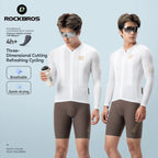 ROCKBROS Cycling Jersey Spring Autumn Lightweight High Elasticity Long Sleeve Bicycle Jersey Wicking Breathable MTB Bike Jersey
