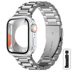 Change to Ultra Case+Band For Apple Watch 46mm 42mm 44 45mm Metal Stainless Steel strap for iWatch series Series 10 9 8 7 6 SE 5