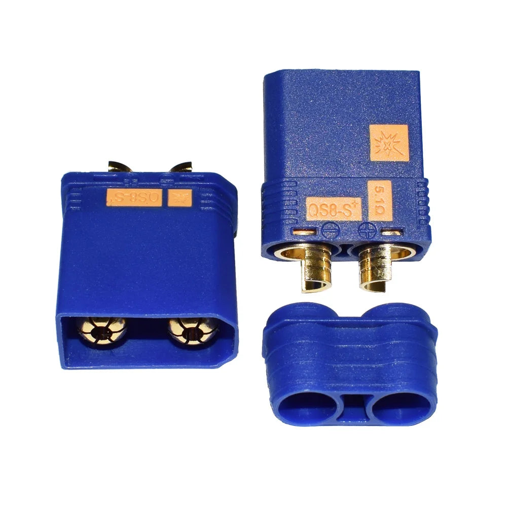 QS8 Connector Male and Female High Current Qs8 Anti Spark Connectors Application with Battery Charger Remote Control Toys Drone