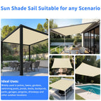 5Mx4M/3M/2M Waterproof Sun Shade Sail with Grommets Rectangle Garden Patio Pergola Cover For Outdoor Camp Tent Shelter