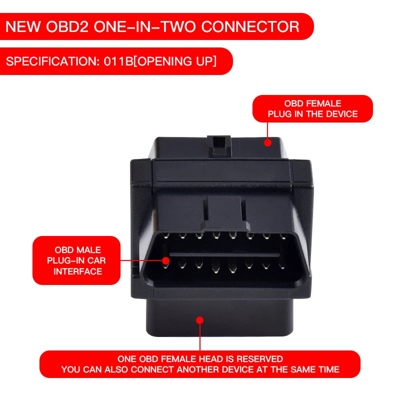 Car Obd One Minute Two Extension Cord One Minute Three Minute Wire Device Car Computer Male and Female 16 Needle 16 Core Adapter