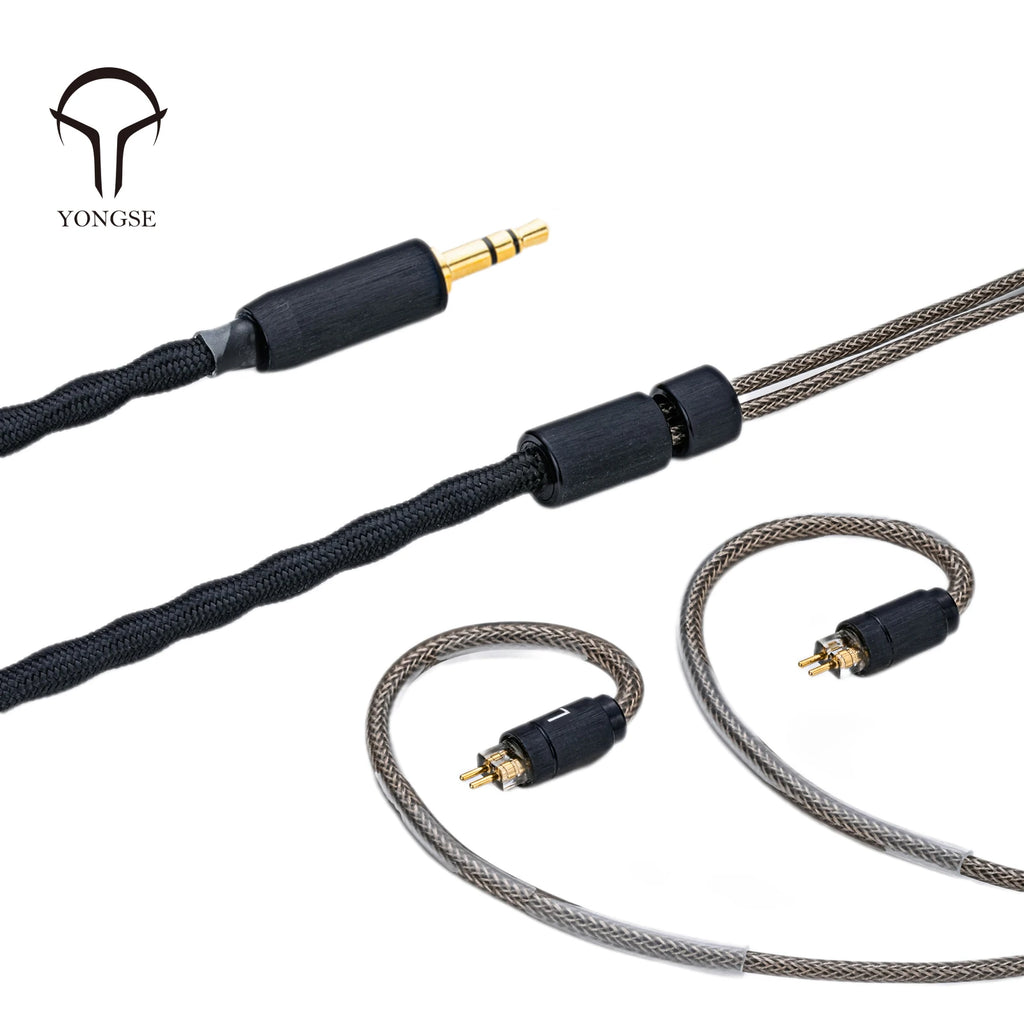 Yongse BlackSea Litz Coaxial Structure Single Crystal Copper And Silver-plated Single Crystal Copper ＆ Graphene Earphone Cable