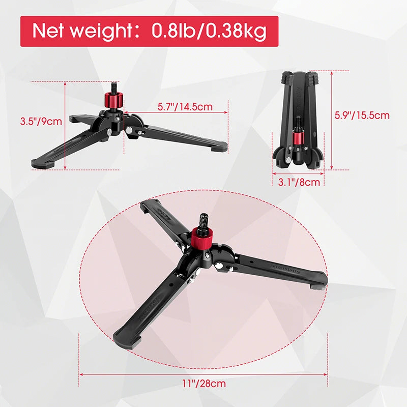 Manbily Lightweight Camera Tripod Monopod Selfie Stick Aluminum A-222 Pro For Canon Nikon DSLR Travel Max 170cm with M-2 Base