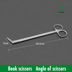 Potts Cut Angle Vascular Scissors Microscopic Coronary Artery Stainless Steel Microscopic Beak Scissors