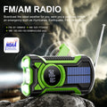 Emergency Radio Hand Crank Solar 5000mAh, IP65 Waterproof Dustproof Bluetooth 5.3 Portable AM/FM/NOAA Weather Alert Radio
