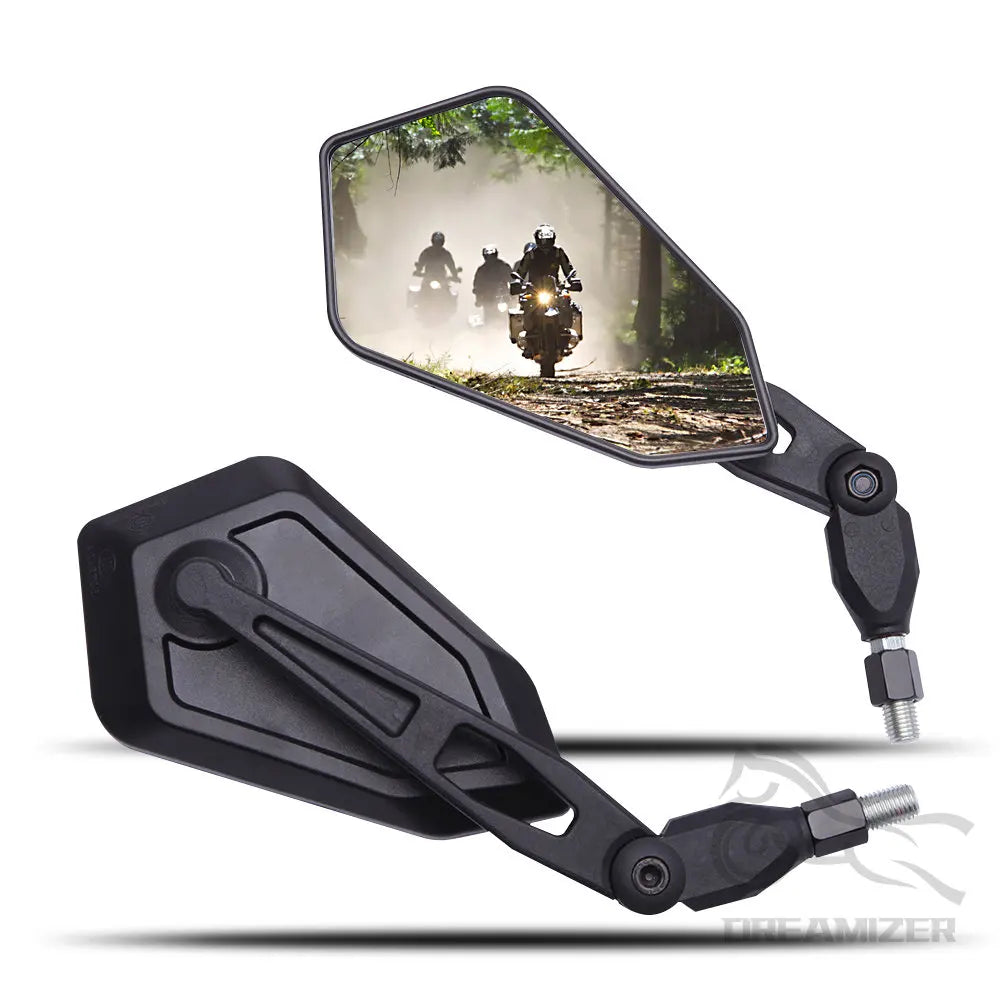 Motorcycle Rearview Mirror for Spiegel Paar Honda Yamaha Kawasaki Maverick Booster M10 Enduro Suzuki