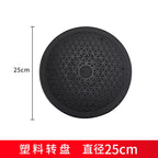 8-12 Inch Heavy Duty Rotating Swivel Steel Ball Bearings Stand for Monitor TV Turntable Lazy Susans Black Round Shape