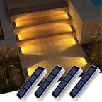 Solar LED Step Lamp Stair Lights Outdoor IP68 Waterproof Solar Light With Lens Anti-theft Design Decor Lighting For Garden Deck