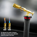 High Temperature Welding Torch 1300℃ with Propane Gas System - Copper Silver Aluminum Soldering Tool for Metal Melting Work