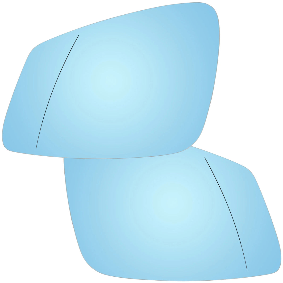 BMW 1-7 Series door wing mirror glass heated blue tint replacement, left/right set