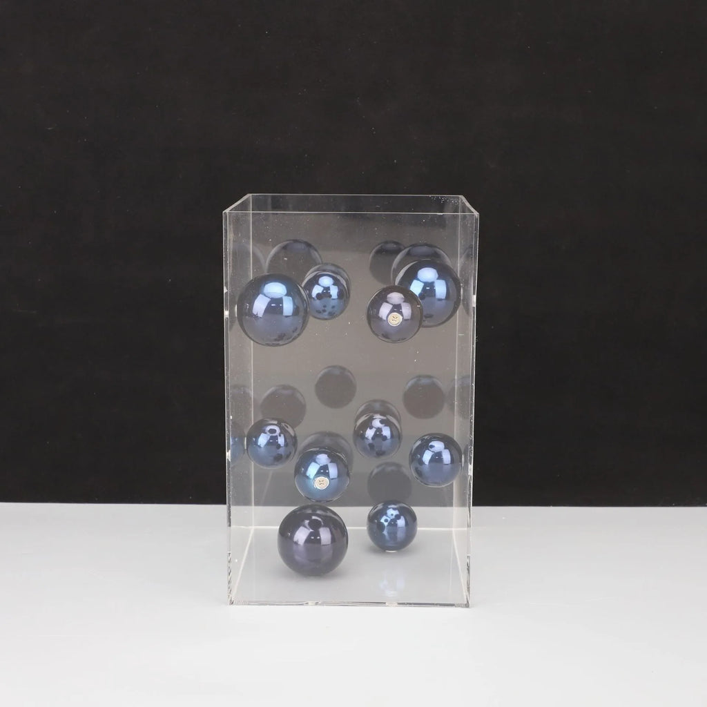 European-style Square Acrylic Cover Ball Ornaments Living Room Porch TV Cabinet Model Room Home High-end Decorations Modern