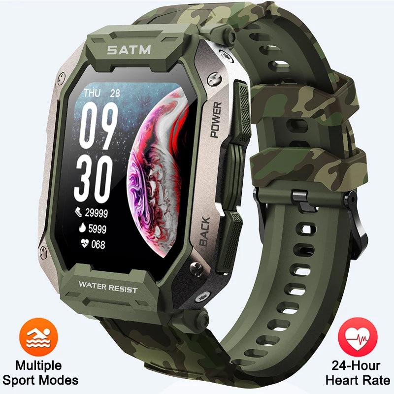 Smart Watch Men Swim IP68 ATM Waterproof Smart Clock Outdoor Sports Fitness Tracker Health Monitor Smartwatch For Android IOS