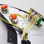 SSS Strat-Style Loaded Pickguard Prewired Alnico 5 Single Coil Set, 3-Ply Black