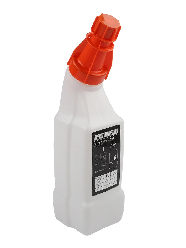 1L Oil Mixing Bottle Fuel And Oil Mixing Bottle- For 2-Stroke Brushcutters Chainsaws Garden Equipment
