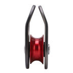 Climbing Pulley 20kN Aluminum Alloy Single Fixed Swing Pulley, Black