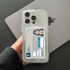 For Magsafe Clear Acrylic Wallet Photo Card Bag For iPhone 17 Air 13 12 11 14 15 16 Pro Max Plus Magnetic Case Cover Accessories