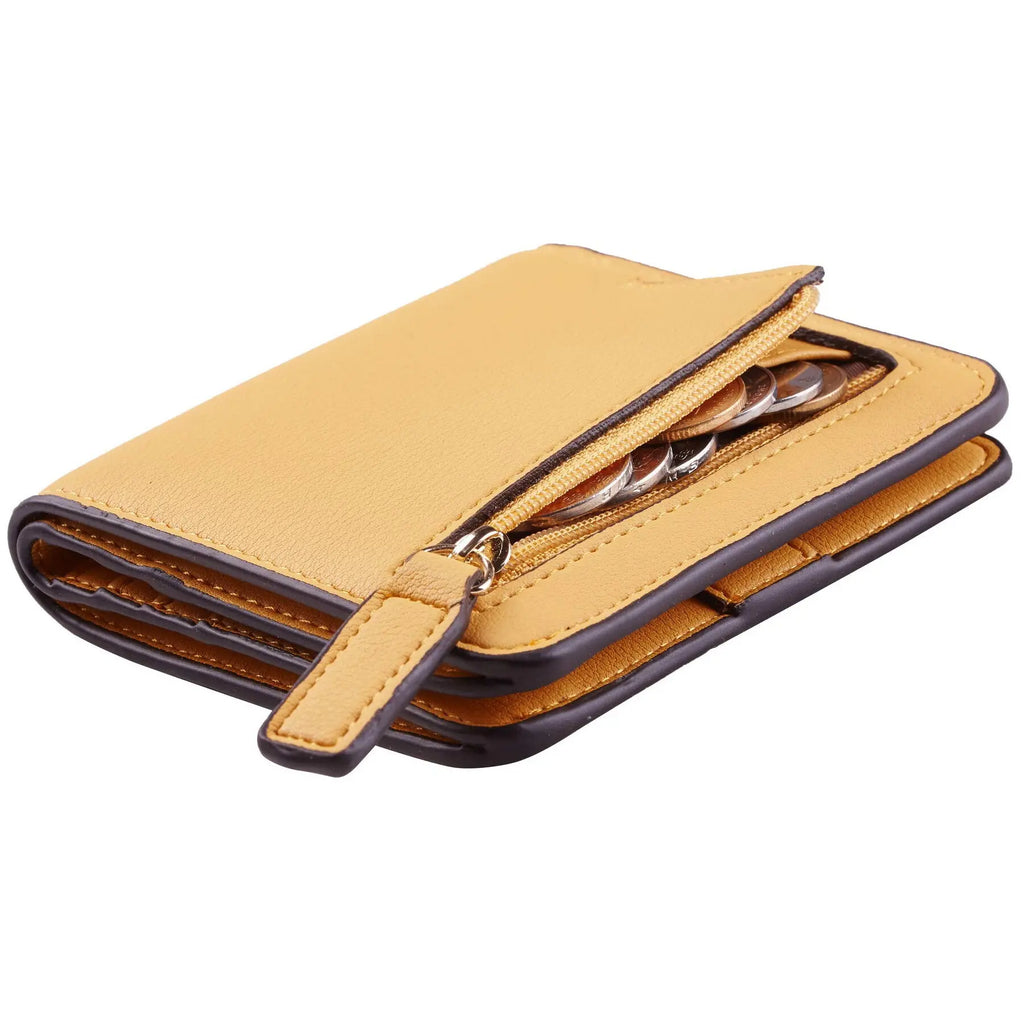 Wallet for Women RFID Blocking Small Compact Bifold Leather Pocket Wallet Ladies Mini Purse with ID Window