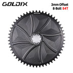GOLDIX 8-Bolt Bicycle Chainring Wide and Narrow Teeth AERO Chainring CNC Hollow Cutting Machining for SRAM 8Bolt Crankset