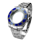 40mm 200m Waterproof NH34 NH35 NH36 Watch Case Accessories for Oyster Band SUB Watch Maker 120clicks BGW9 blue lume Bezel