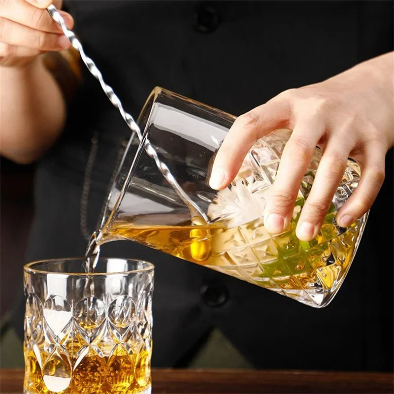 JUSTINLAU Cocktail Mixing Glass Stirring Cup, Whiskey Cocktail Bar Tool - Style Options