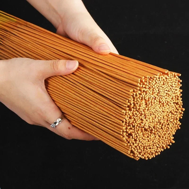 500 sticks Natural Smokeless Golden God of Wealth Roll Money Incense Sticks Worship Buddha Bamboo Joss Stick Incense