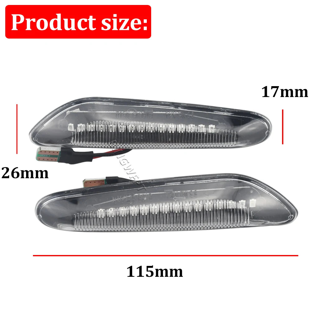 Smoke Lens Dynamic Flowing LED Turn Signal Side Marker Light Blinker Lamp For BMW E90 E91 E92 E93 E60 E87 E82 E46 Accessories