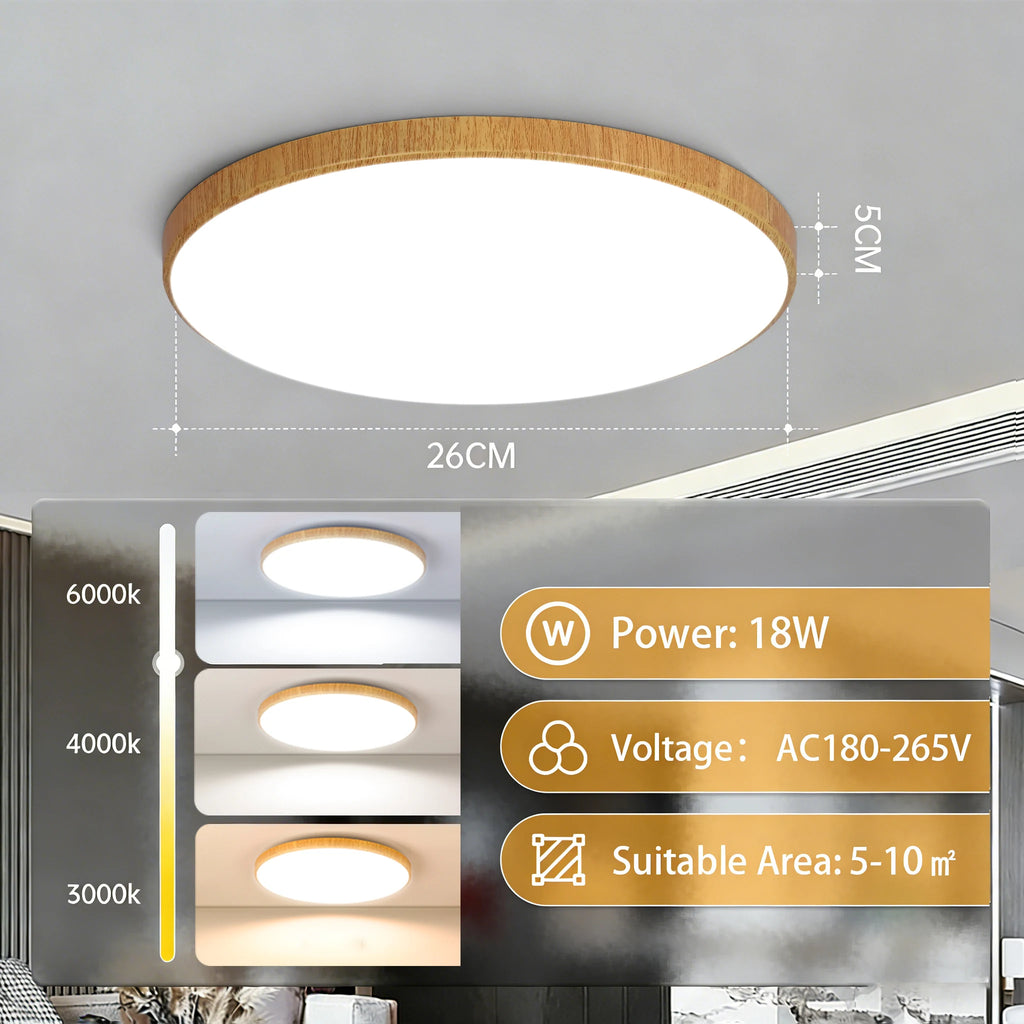 Golden Led Ceiling Lamp 220V Dustproof Ceiling Panel Lamp Indoor Bathroom Lamp for Living Room Decor Ultra-thin Ceiling Lights