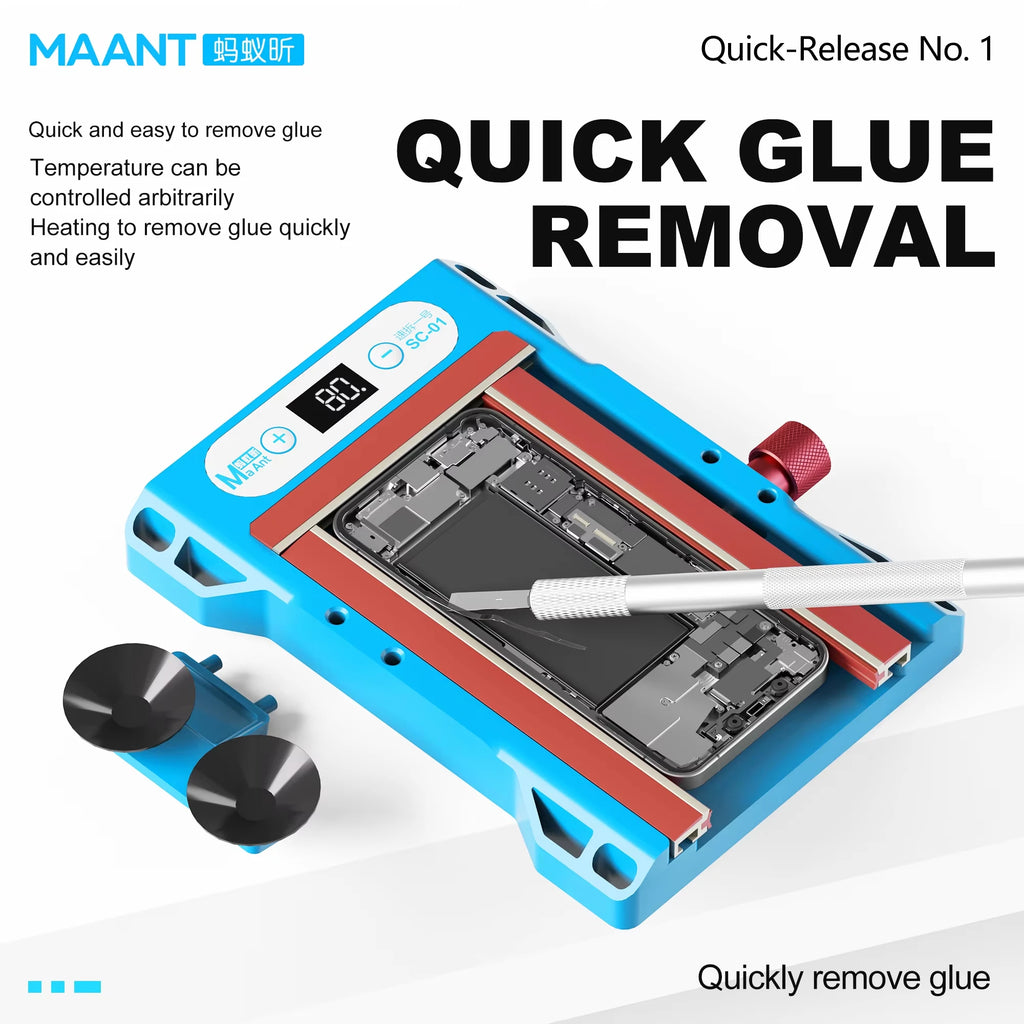 MAANT SC-01 Quick Release Suction Cup Fixture for Phone PCB Repair, 110V or 220V Set