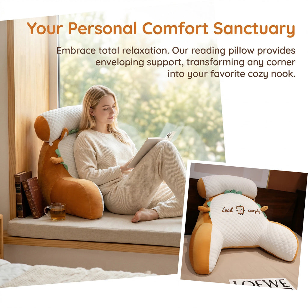 Reading Pillow for Adults, Ergonomic Back Wedge Support, with Cooling Cover for Watching TV, Gaming, Working & Recovery