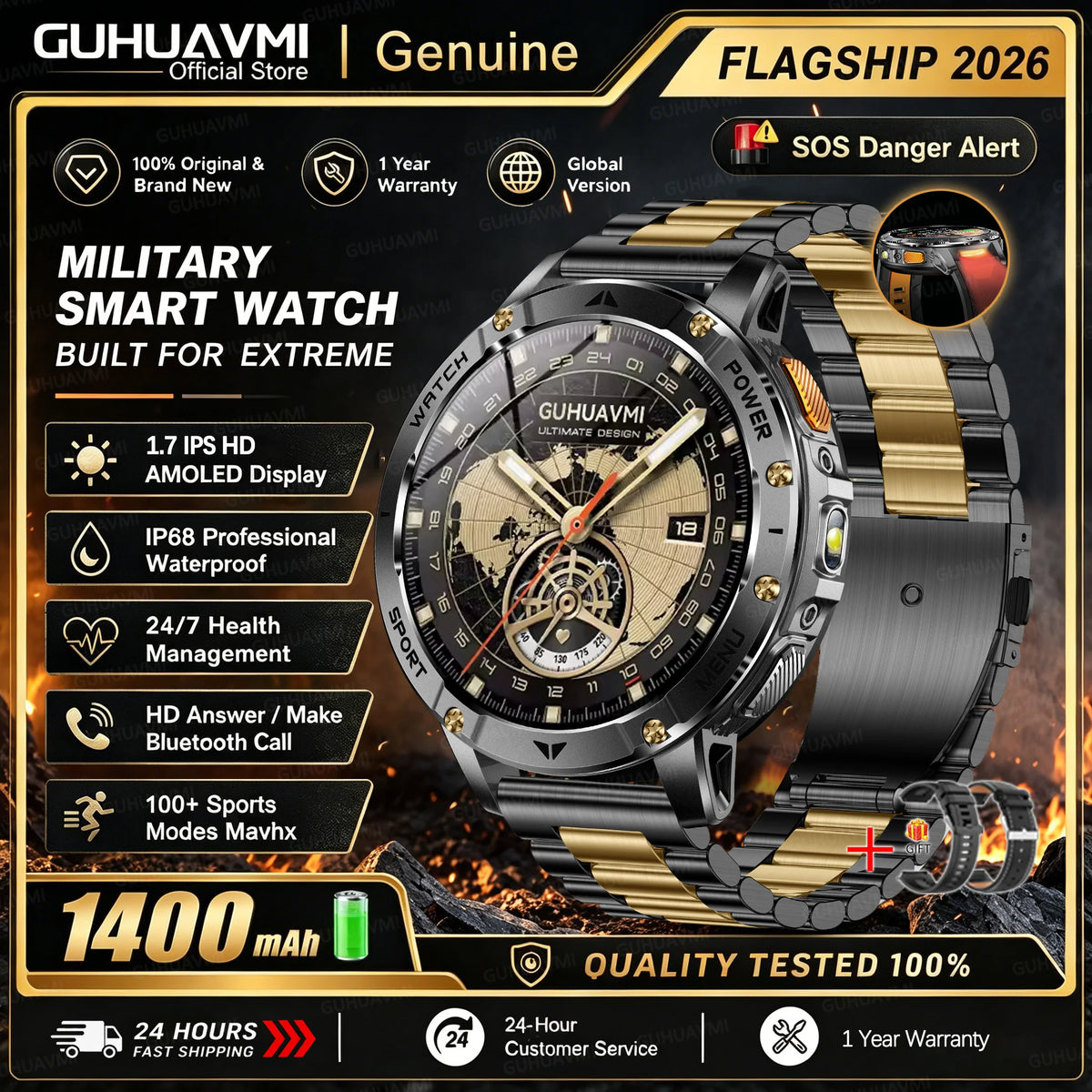 Black Gold Steel 2A / Sports Watch / China Mainland