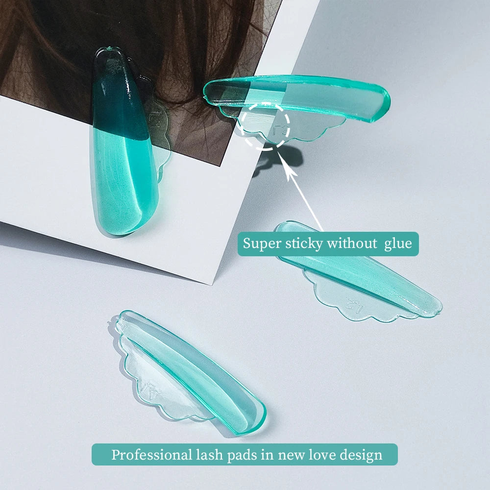 Libeauty New 4 Pairs Free Glue Silicone Eyelash Perm Rod Shield Lash Lift Pad Lifting 3D Eyelash Curler Accessories Makeup Tools