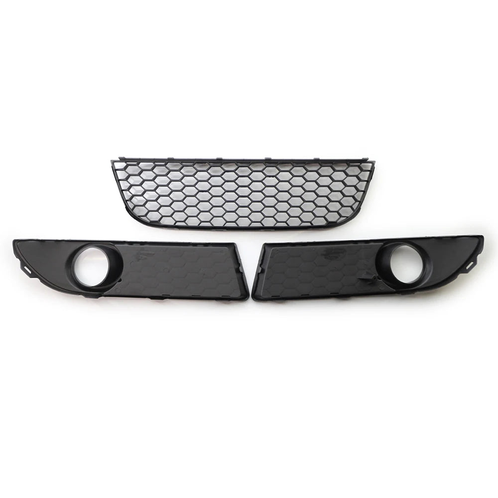 Front Lower Center Grille For VW Polo MK4 9N3 2005-2009 Facelift Front Bumper Fog Light Vent Grille Cover Frame 6Q0853677B