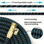 GOUN HOSE Flexible Expandable Garden Hose US 3/4 Metal Joints High PressureCar Wash Hose Expandable Garden Water Hose 25-150FT