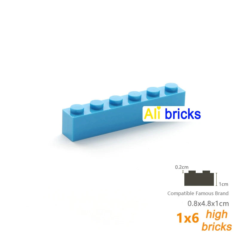 20pcs/lot Bulk Blocks Building Bricks Thick 1X6 Educational Assemblage Construction Toys for Children Size Compatible With 3009