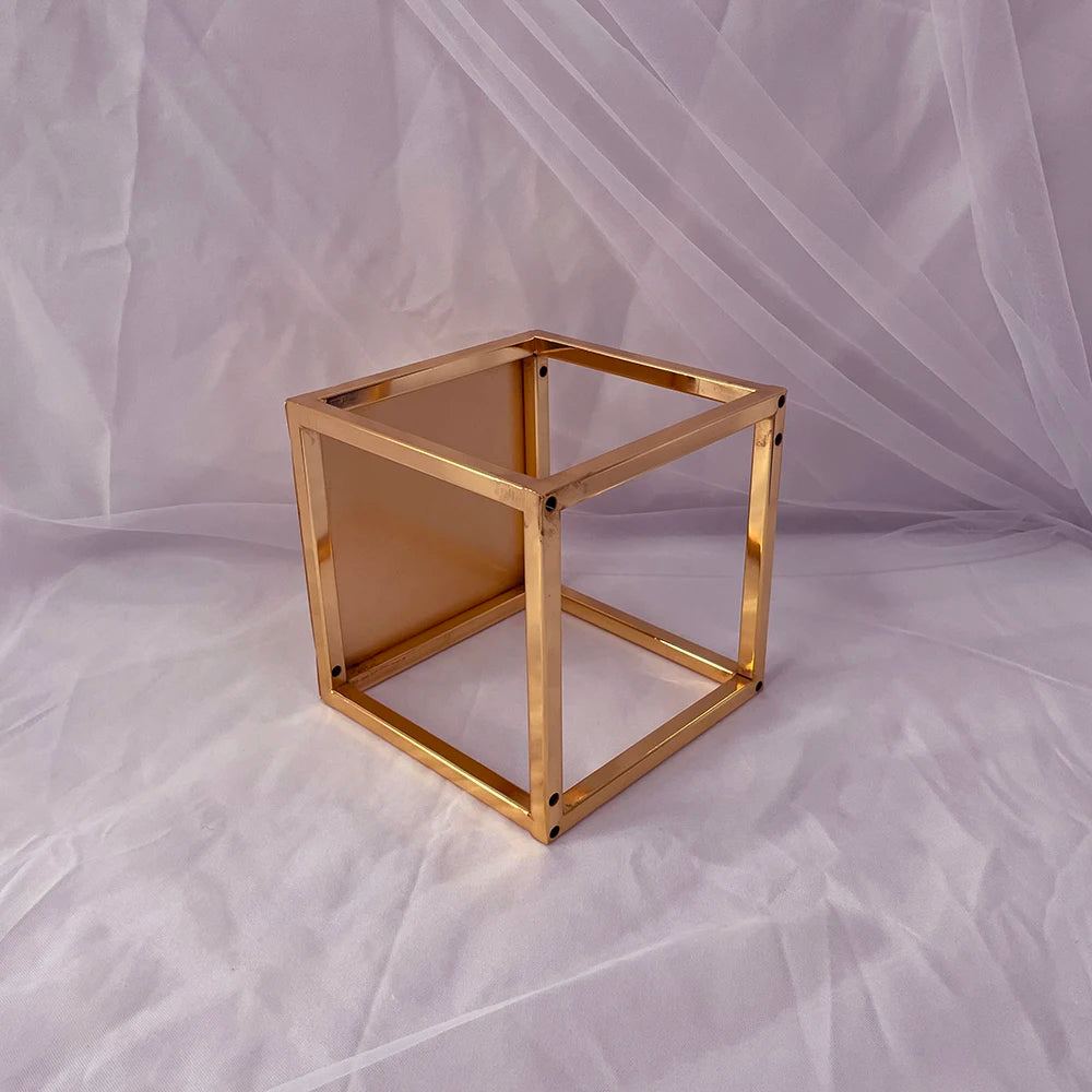 Gold Metal Cake Stand Set Round or Square Dessert Display Pedestal, 2pcs/3pcs or Single