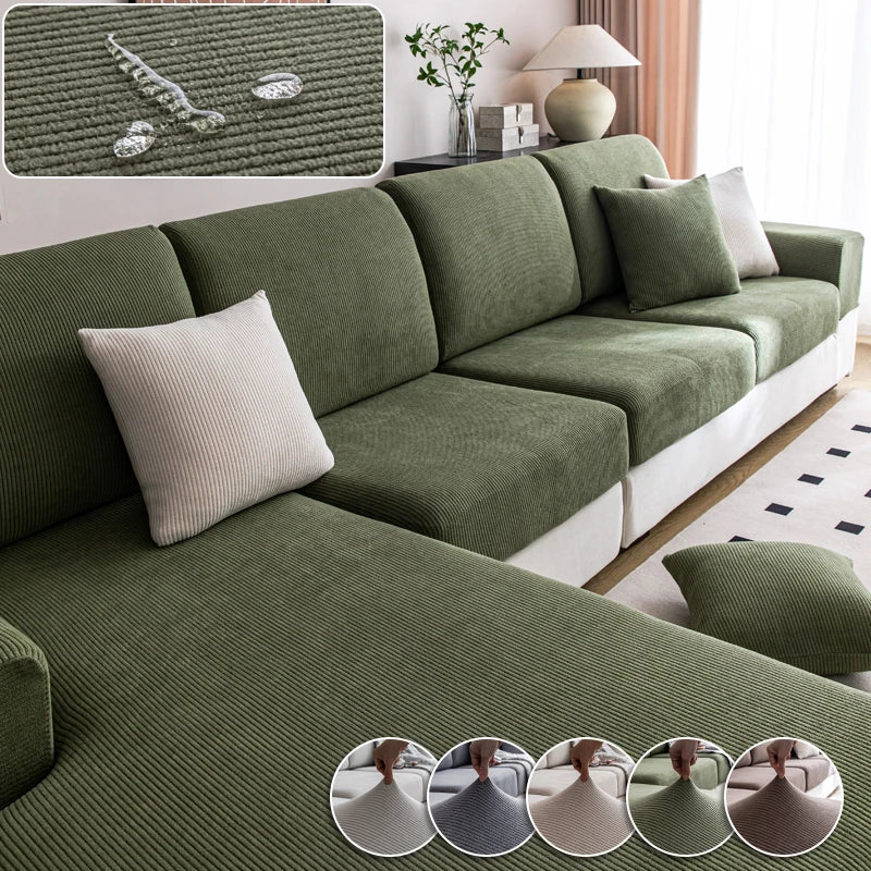 Waterproof Sofa Cover Luxury Adjustable Elastic Couch Cover for Living Room Sofa Seat Cover 1 2 3 4 seater l shaped full set