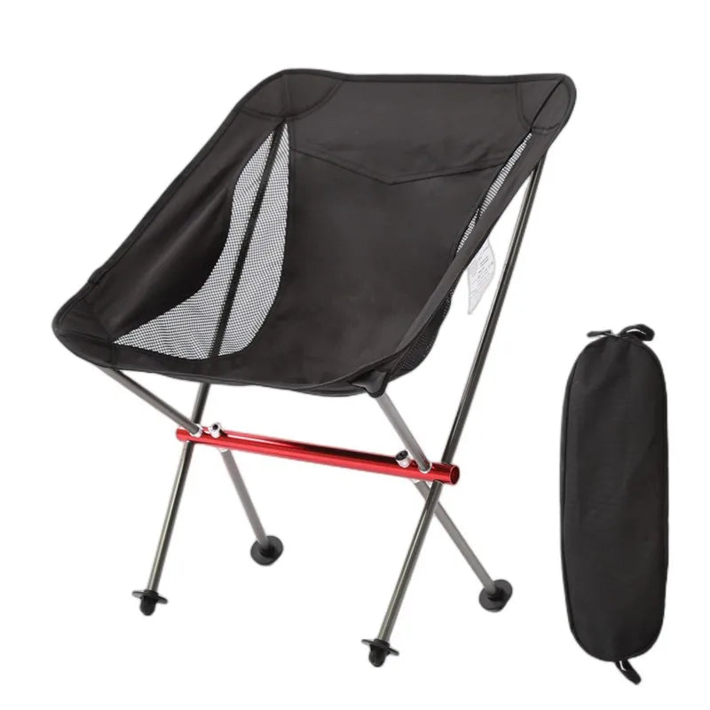 Portable Folding Camping Chair Full-Aluminum Frame Compact with Carry Bag Outdoor Hiking Fishing Backpacking