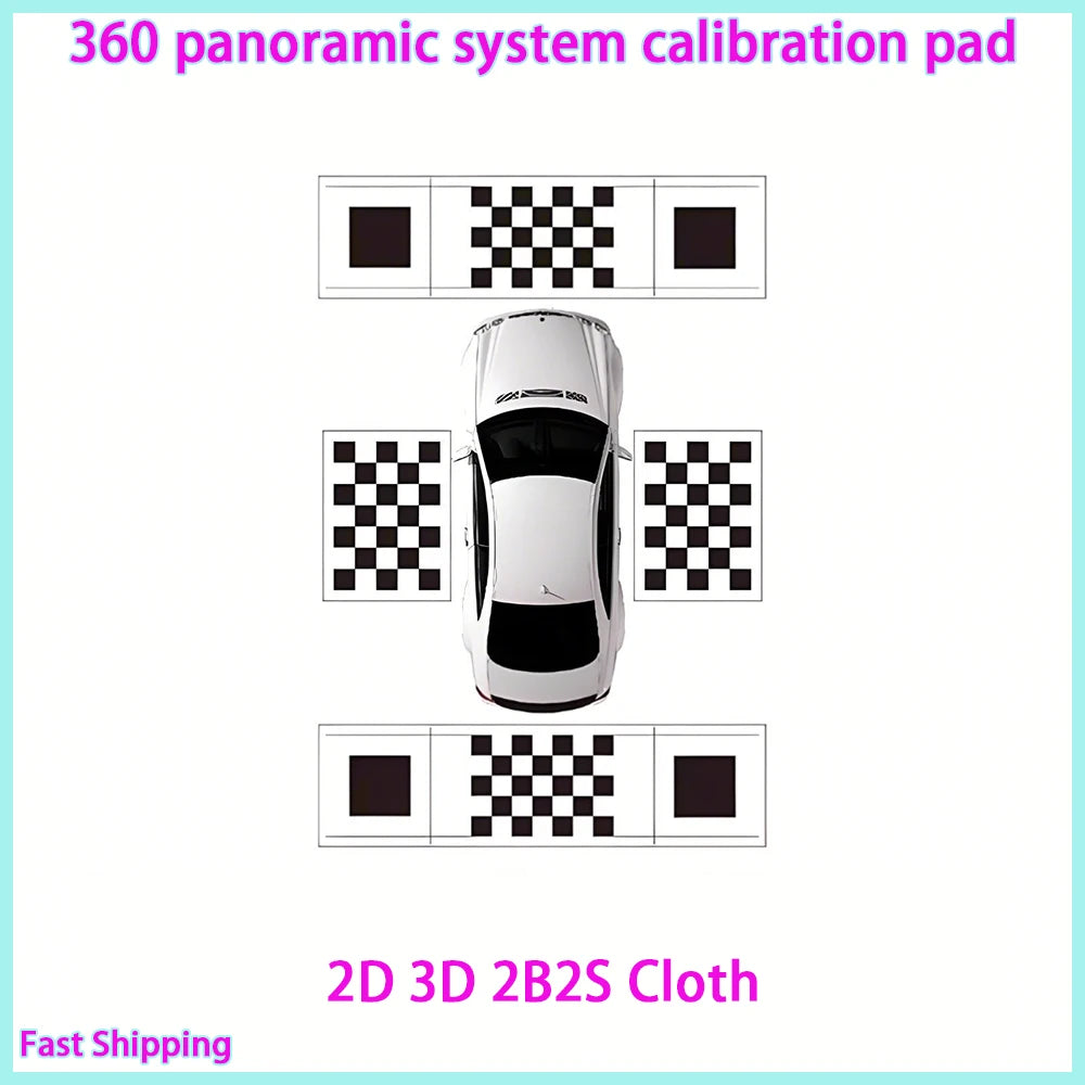Car panoramic 3D 2D Calibration Cloth 360-degree Camera Surround Bird's-eye View System Debugging Cloth Special 4 Pieces/set