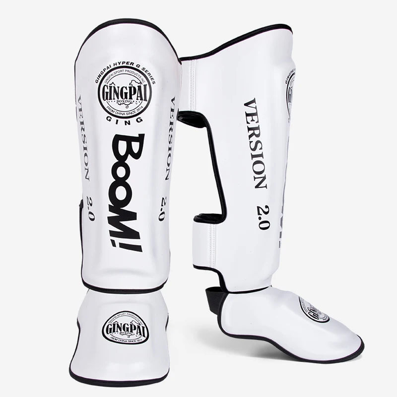 Muay Thai Shin Instep Guards Thickened Leg Protectors, Sanda Boxing Taekwondo, S-L, Multi-Color