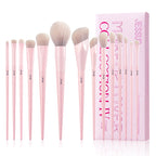 Jessup Makeup Brush Set 14pcs Pink Vegan Brushes for Foundation Blush Eyeshadow Powder