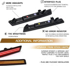 Car Front Amber Rear Red Bumper LED Side Marker Light Lamps For Dodge Challenger 2015 2016 2017 2018 2019 2020 2021 2022 2023