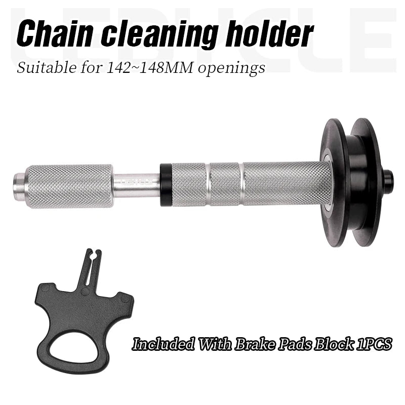 LEBYCLE Bicycle Chain Retainer Clean Tool Bike 12mm Thru Axle Chain Keeper Bike Chain Cleaning Freewheel Chain Washing Holder