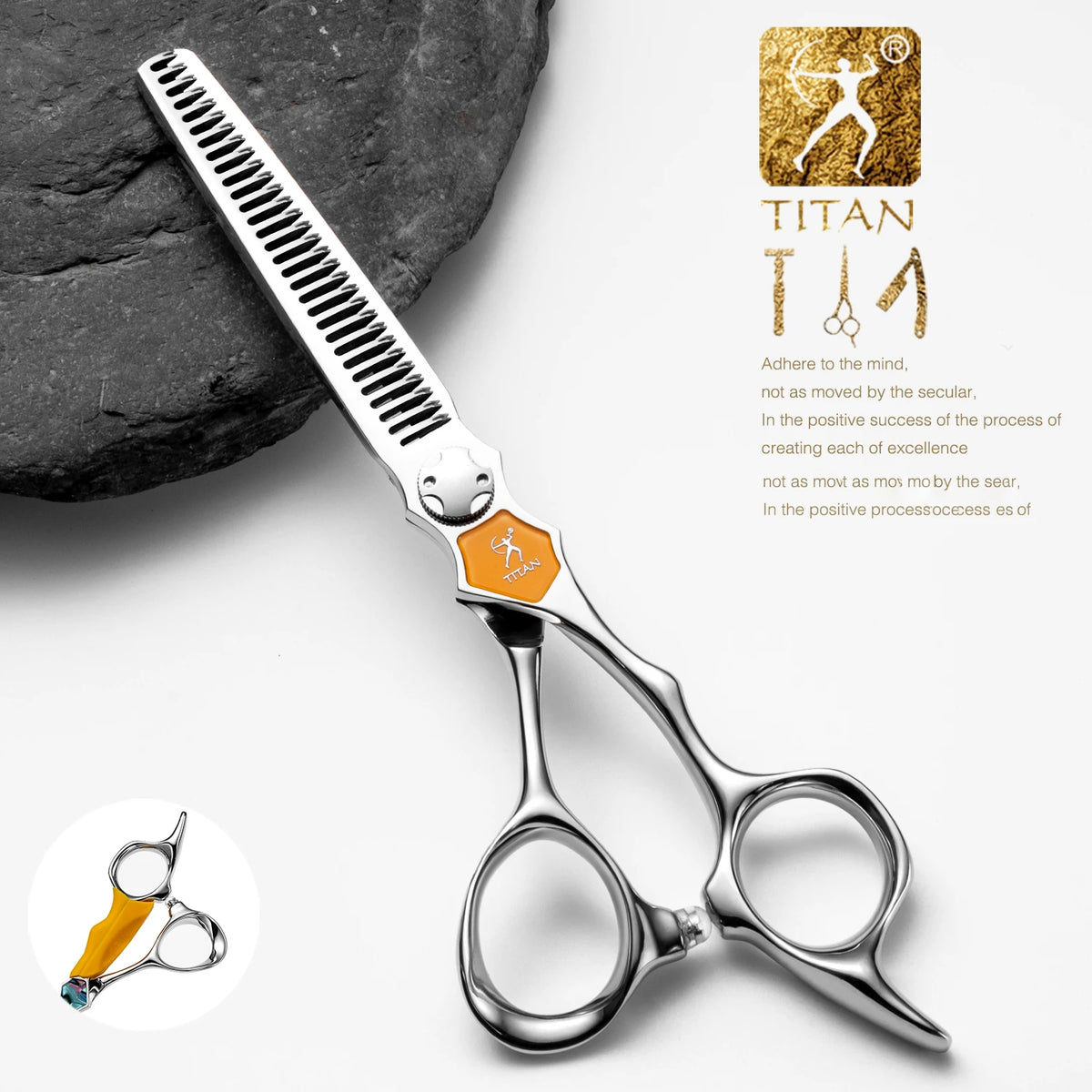 Titan Barber Hair Scissors Professional Grade Hairdressing Shears for Stylists Cutting Thininng CNC Japan Steel Hair Scissors