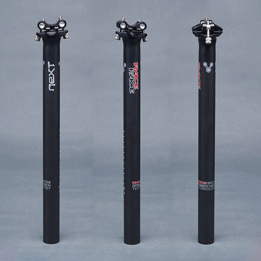 Race Face Next Matte 3K Carbon Fiber Seatpost Offset 0mm Bike Seat Tube 27.2/30.8/31.6mm Bicycle Seat Post For MTB Road Cycling