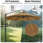 6/8 Rib Polyester Parasol Replacement Cloth Outdoor Patio Umbrella Surface Rainproof Anti-UV Sunshade Garden Canopy