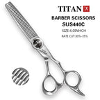Titan thinning hair scissors stainless steel salon shears, 6.0 inch (1pc)