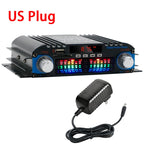 1800W Peak Power HiFi Sound Amplifier Digital 4 Channel Audio Amplifier Bluetooth Karaoke Player FM Radio Support Remote Control