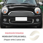 ABS Glossy And Matt Black Color Angry Eyelid For MINI Cooper F65 F66 F54 F55 F56 F57 R55 R56 R57 R58 R59 Car headlight sticker