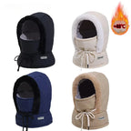 Cold Weather Thermal Balaclava Scarf Winter Windproof Hood Hat Plush Neck Warmer Ski Face Mask for Outdoor Activities