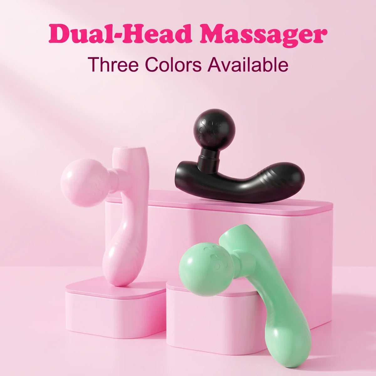 Dual-Head Dual-Motor MINI Massager | Rechargeable Portable Muscle Relaxation Massager & Vibrator for Women